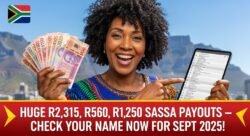 Check SASSA September 2025 Payments: R2,315 Pension, R560, R1,250 Grants