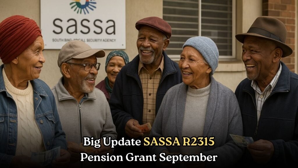 Big Update SASSA R2315 Pension Grant September